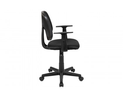 BLNK Flash Fundamentals Mid-Back Mesh Swivel Task Office Chair with Pivot Back - Black, with Arms