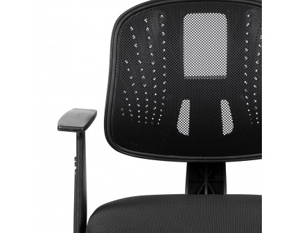 BLNK Flash Fundamentals Mid-Back Mesh Swivel Task Office Chair with Pivot Back - Black, with Arms