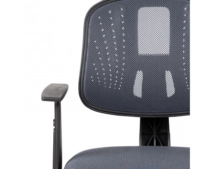 BLNK Flash Fundamentals Mid-Back Mesh Swivel Task Office Chair with Pivot Back - Gray, with Arms