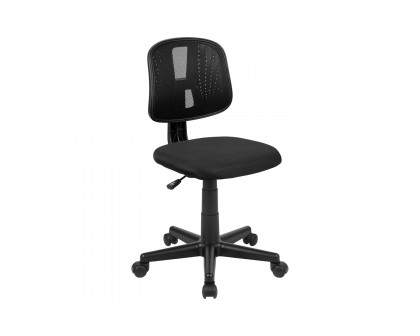 BLNK Flash Fundamentals Mid-Back Mesh Swivel Task Office Chair with Pivot Back - Black