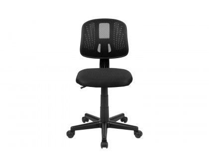 BLNK Flash Fundamentals Mid-Back Mesh Swivel Task Office Chair with Pivot Back - Black