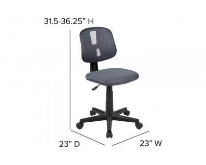 BLNK Flash Fundamentals Mid-Back Mesh Swivel Task Office Chair with Pivot Back - Gray