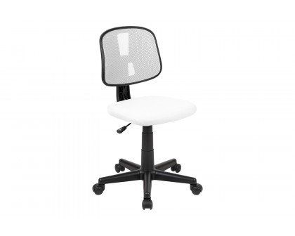 BLNK Flash Fundamentals Mid-Back Mesh Swivel Task Office Chair with Pivot Back - White