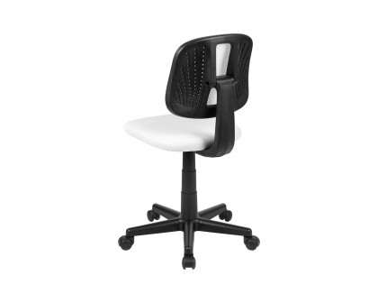 BLNK Flash Fundamentals Mid-Back Mesh Swivel Task Office Chair with Pivot Back - White