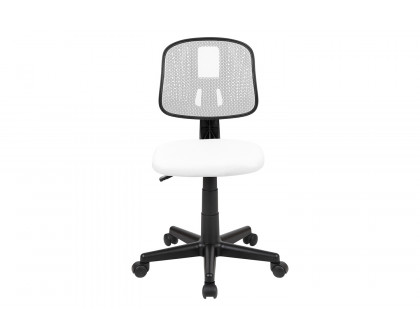 BLNK Flash Fundamentals Mid-Back Mesh Swivel Task Office Chair with Pivot Back - White