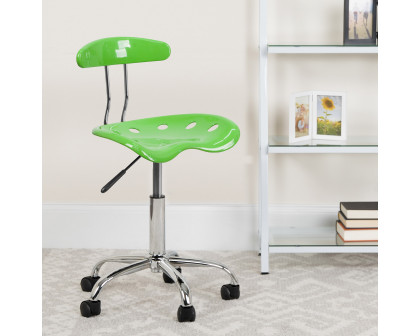 BLNK Elliott Vibrant Chrome Swivel Task Office Chair with Tractor Seat