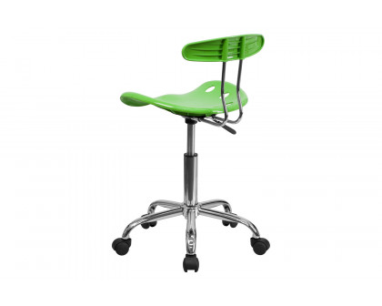 BLNK Elliott Vibrant Chrome Swivel Task Office Chair with Tractor Seat - Apple Green