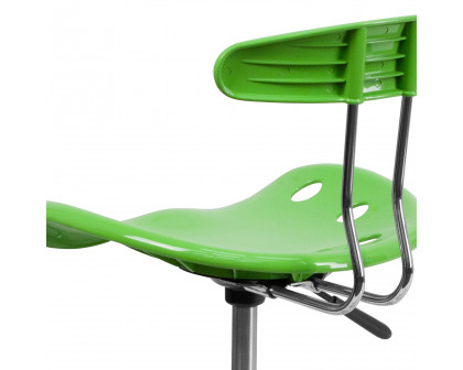 BLNK Elliott Vibrant Chrome Swivel Task Office Chair with Tractor Seat - Apple Green