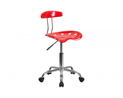 BLNK Elliott Vibrant Chrome Swivel Task Office Chair with Tractor Seat