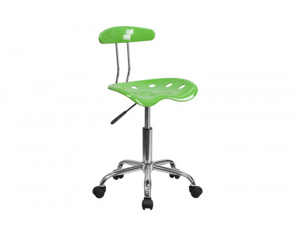 BLNK Elliott Vibrant Chrome Swivel Task Office Chair with Tractor Seat - Spicy Lime