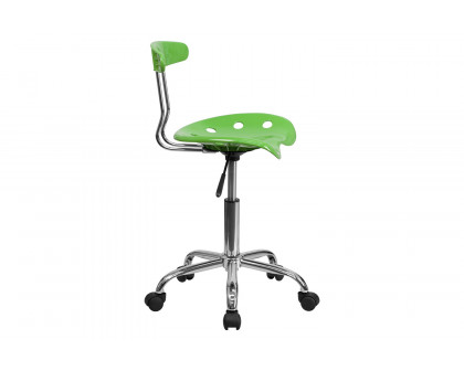 BLNK Elliott Vibrant Chrome Swivel Task Office Chair with Tractor Seat - Spicy Lime