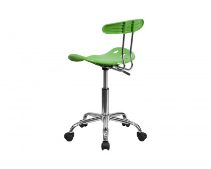 BLNK Elliott Vibrant Chrome Swivel Task Office Chair with Tractor Seat - Spicy Lime