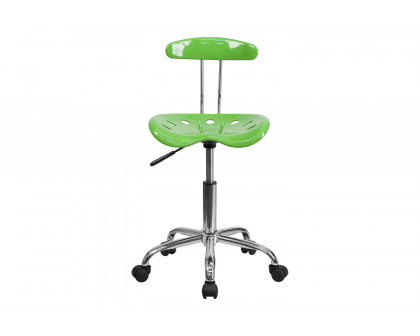 BLNK Elliott Vibrant Chrome Swivel Task Office Chair with Tractor Seat - Spicy Lime