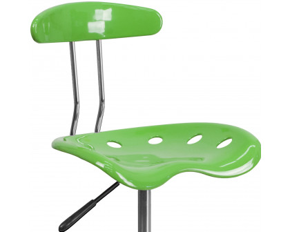 BLNK Elliott Vibrant Chrome Swivel Task Office Chair with Tractor Seat - Spicy Lime