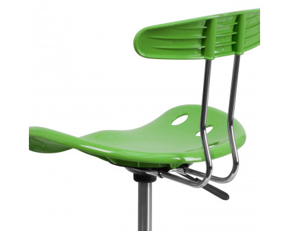 BLNK Elliott Vibrant Chrome Swivel Task Office Chair with Tractor Seat - Spicy Lime