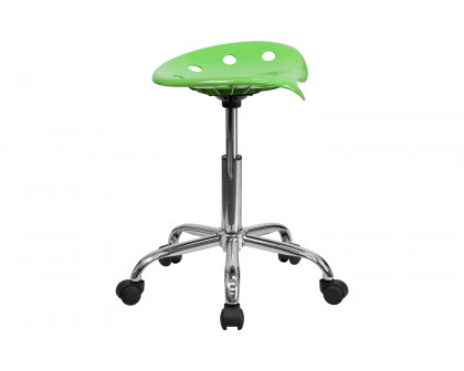 BLNK Taylor Vibrant Chrome Stool with Tractor Seat - Apple Green