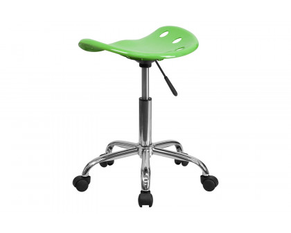 BLNK Taylor Vibrant Chrome Stool with Tractor Seat - Apple Green