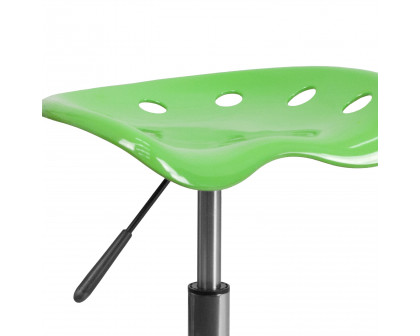 BLNK Taylor Vibrant Chrome Stool with Tractor Seat - Apple Green