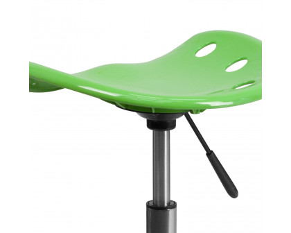 BLNK Taylor Vibrant Chrome Stool with Tractor Seat - Apple Green