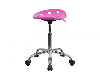 BLNK Taylor Vibrant Chrome Stool with Tractor Seat - Candy