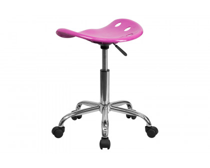 BLNK Taylor Vibrant Chrome Stool with Tractor Seat - Candy