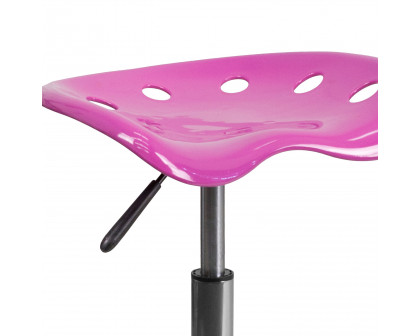 BLNK Taylor Vibrant Chrome Stool with Tractor Seat - Candy