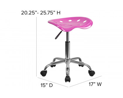 BLNK Taylor Vibrant Chrome Stool with Tractor Seat - Candy