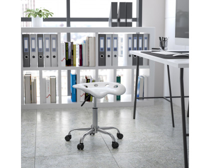 BLNK Taylor Vibrant Chrome Stool with Tractor Seat