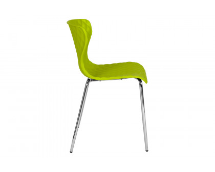 BLNK Lowell Plastic Contemporary Design Stack Chair - Citrus Green