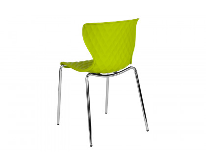 BLNK Lowell Plastic Contemporary Design Stack Chair - Citrus Green