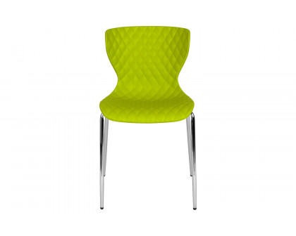 BLNK Lowell Plastic Contemporary Design Stack Chair - Citrus Green