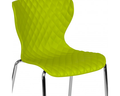 BLNK Lowell Plastic Contemporary Design Stack Chair - Citrus Green