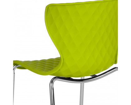 BLNK Lowell Plastic Contemporary Design Stack Chair - Citrus Green