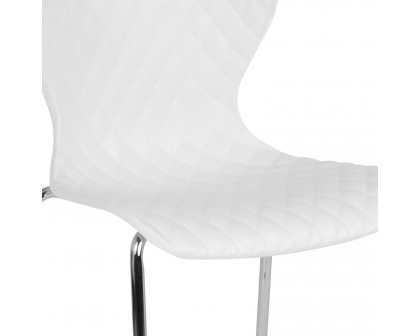 BLNK Lowell Plastic Contemporary Design Stack Chair - White