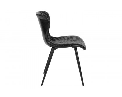 BLNK - Bristol Contemporary Upholstered Chair in Black Vinyl