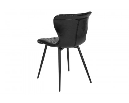 BLNK - Bristol Contemporary Upholstered Chair in Black Vinyl