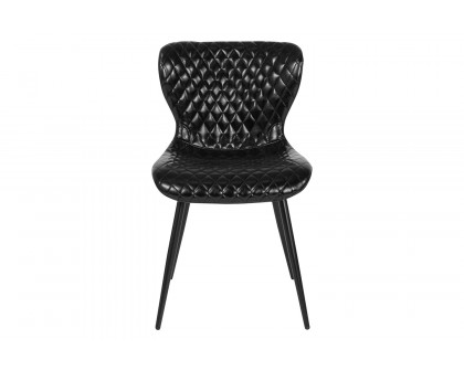 BLNK - Bristol Contemporary Upholstered Chair in Black Vinyl