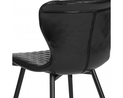 BLNK - Bristol Contemporary Upholstered Chair in Black Vinyl