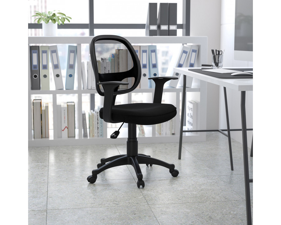 BLNK - Mallard Mid-Back Mesh Swivel Ergonomic Task Office Chair with T-Arms