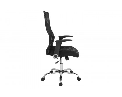 BLNK - Milford High-Back Ergonomic Office Chair with Contemporary Mesh Design in Black and White