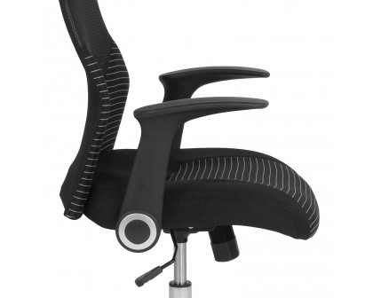 BLNK - Milford High-Back Ergonomic Office Chair with Contemporary Mesh Design in Black and White