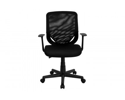 BLNK - Norris Mid-Back Mesh Tapered Back Swivel Task Office Chair with T-Arms