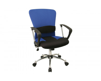 BLNK Mindy Mid-Back Mesh Swivel Task Office Chair with Adjustable Lumbar Support and Arms