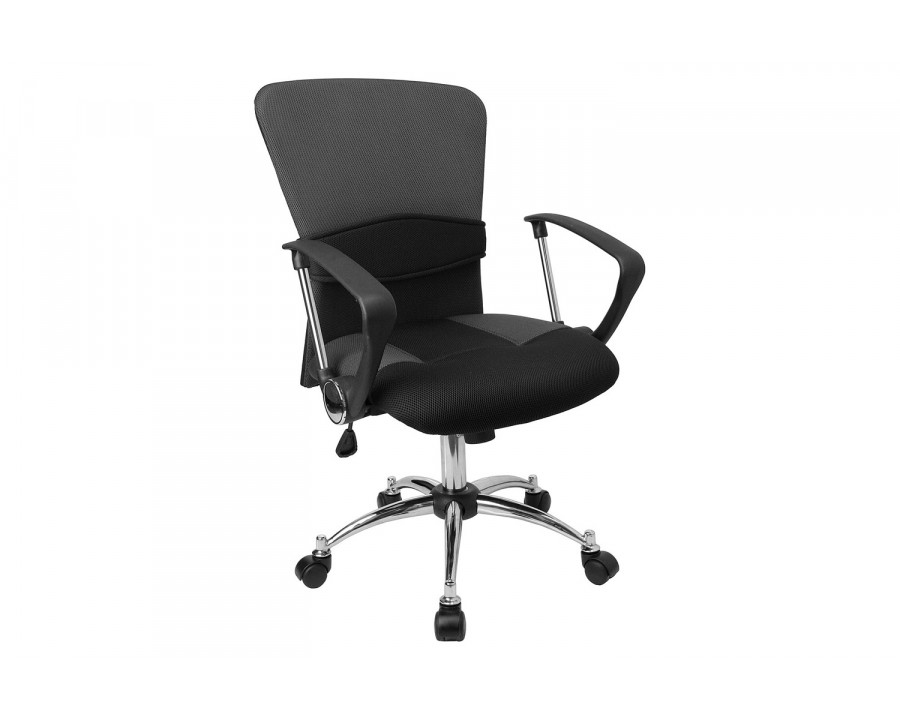 BLNK Mindy Mid-Back Mesh Swivel Task Office Chair with Adjustable Lumbar Support and Arms