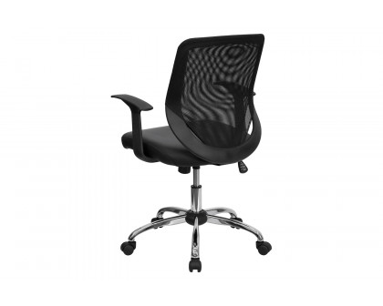 BLNK - Norris Mid-Back Mesh Tapered Back Swivel Task Office Chair with Seat, Chrome Base and T-Arms