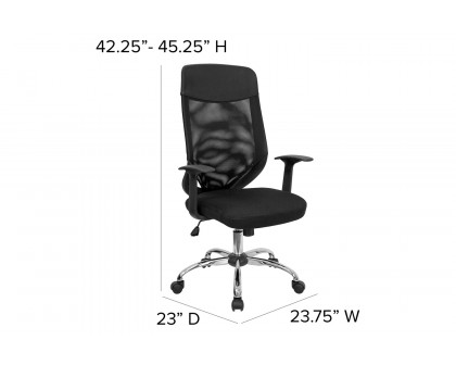 BLNK - Noreen High-Back Mesh Executive Swivel Office Chair with Arms