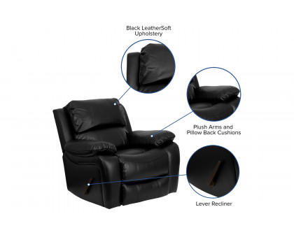 BLNK Kyle LeatherSoft Rocker Recliner - Black