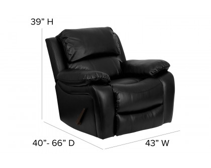 BLNK Kyle LeatherSoft Rocker Recliner - Black