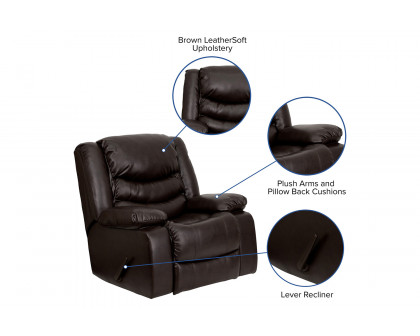 BLNK - Kyle LeatherSoft Lever Rocker Recliner with Padded Arms