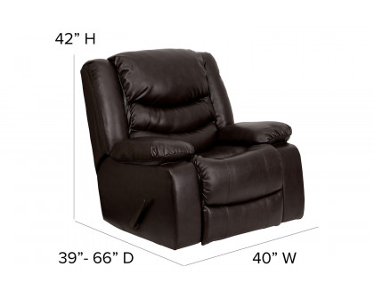 BLNK - Kyle LeatherSoft Lever Rocker Recliner with Padded Arms